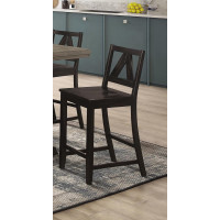 Coaster Furniture 193499 Bairn Counter Height Stools Black Sand with Low Back (Set of 2)